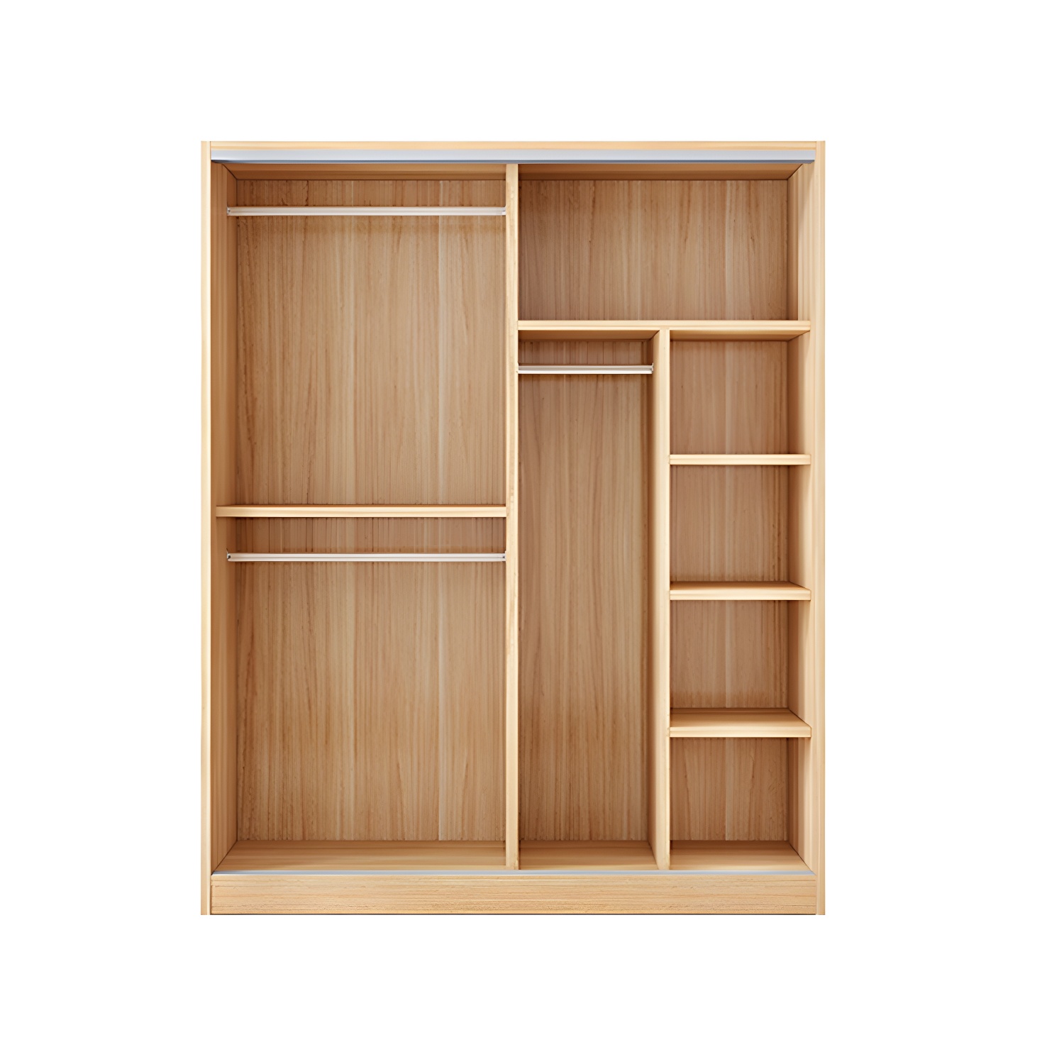 Modern Wood Wardrobe Armoire with Sliding Doors and Shelves Included - image 10
