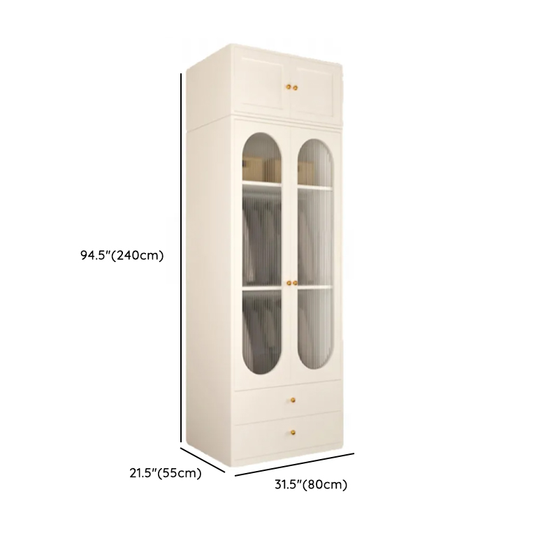 Chalk Casual Unattached Wardrobe with Adaptable Shelf, Soft Close Door, Hanging Rod, and Articulated Mechanism - image 20