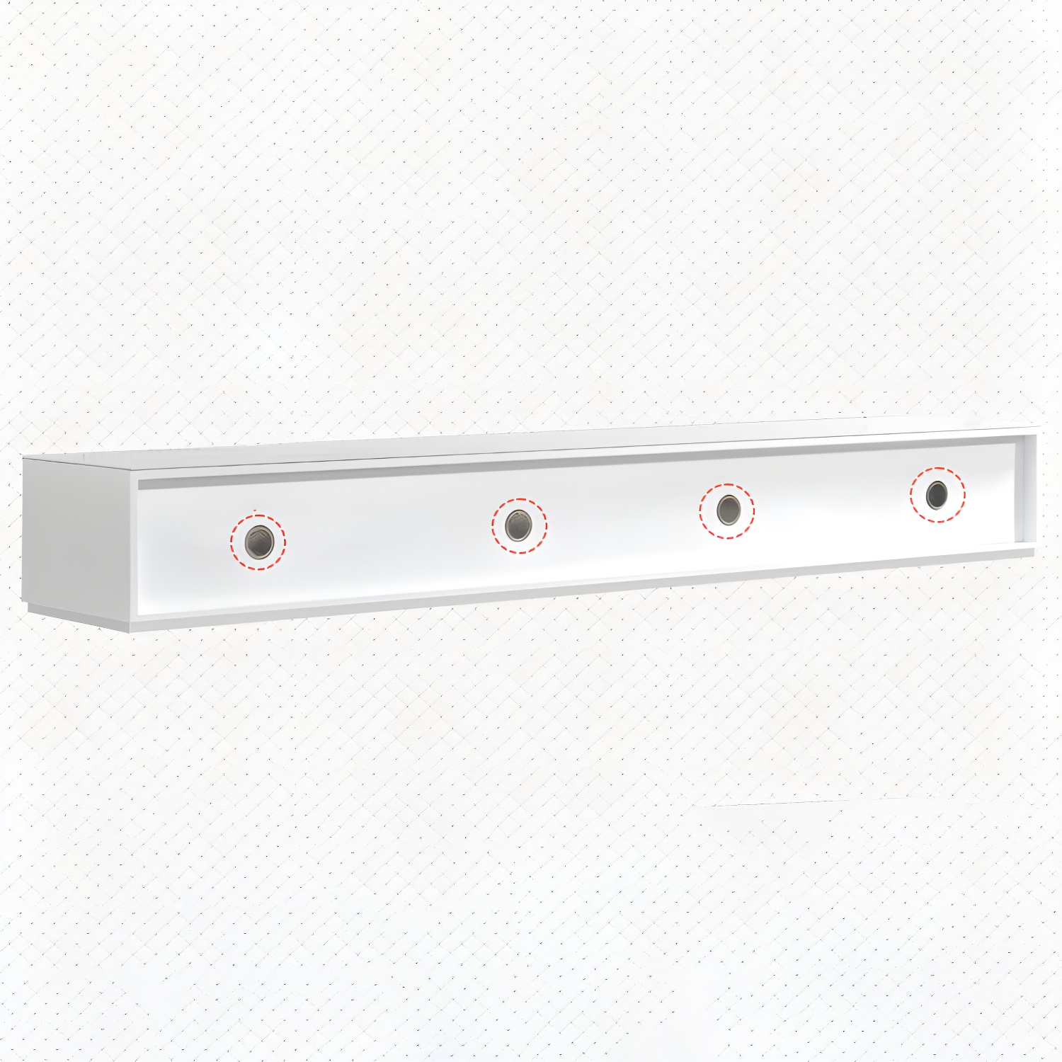White Wood TV Stand Modernism TV Stand With Drawers for living Room - image 12