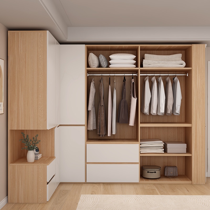 White Manufactured Wood Independent Cabinet Armoire with Soft Close Drawer, Soft Close Door, Interior Shelves, and Nook - image 3