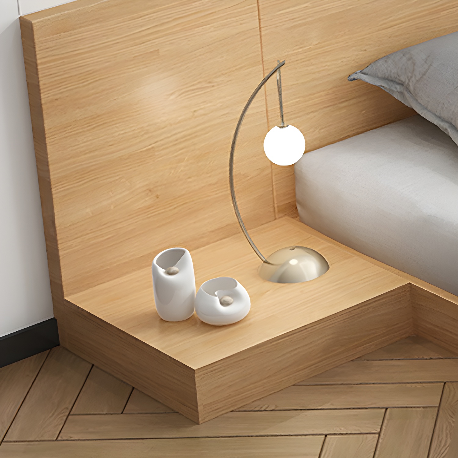 Solid Wood Platform Bed Mid-Century Modern Platform Bed Frame Mattress Included - image 11