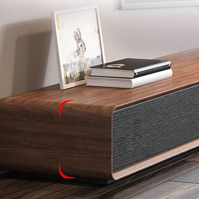 Contemporary Oblong Wood TV Stand Console with Storage Drawers - image 12