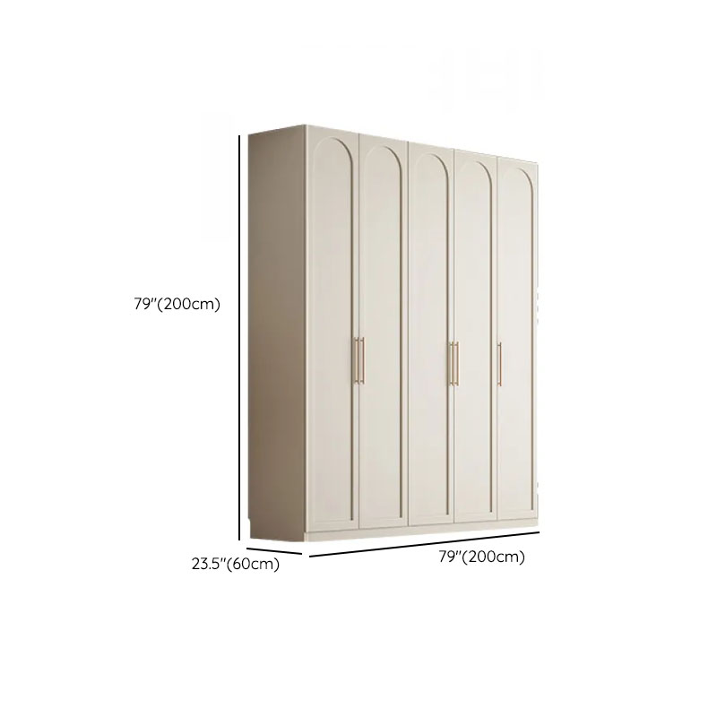 White Casual Manufactured Wood Independent Armoire Cabinet with Compartments, Soft Close Door, and Interior Shelves - image 10