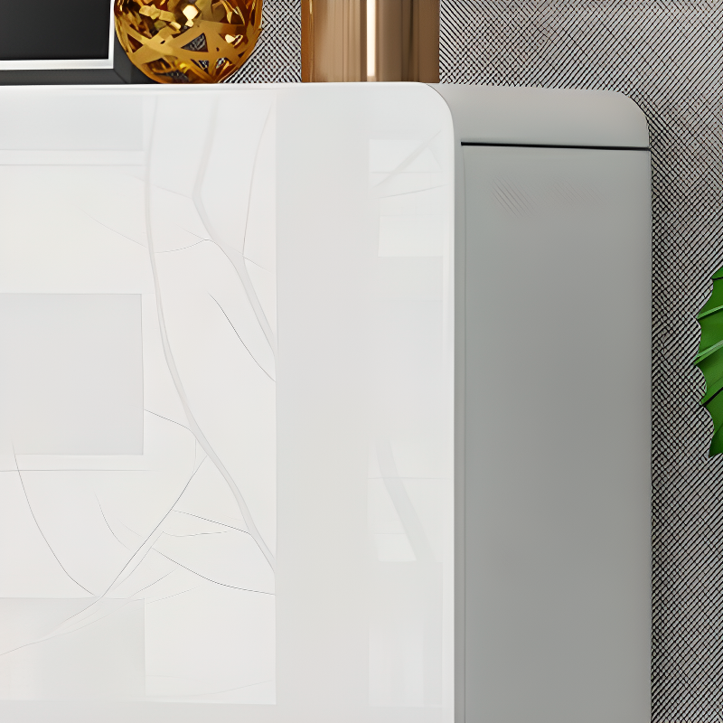 White Trendy Kitchen Storage with 3 Drawers, Standard/Narrow Size, Lumber Countertop, Variable Shelf, and Multiple Doors Options - image 7