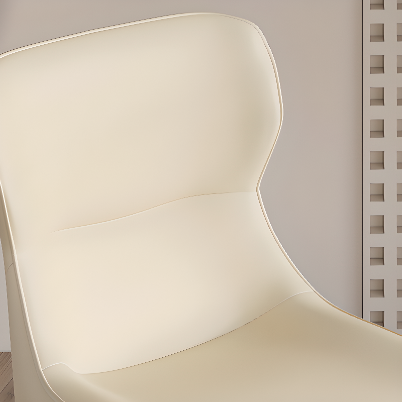 Contemporary Dinette Armless Chair with Solid Back Panel, Upholstered in Steel and Foot Pads - image 9