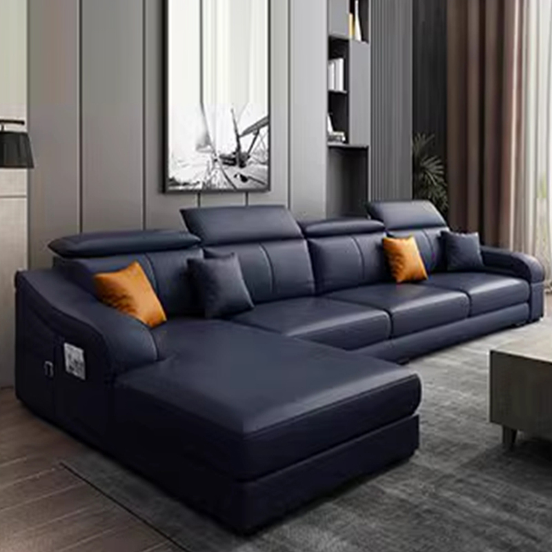 L-Shape Left Sofa Chaise for 5-seater with Sloped Arms in a Trendy Style - image 3