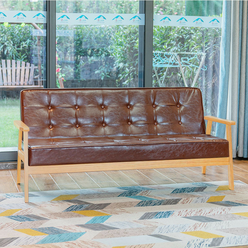 Modern Wood Frame Tufted Back Sofa with Cotton Seat Sleek and Stylish Seating - image 13