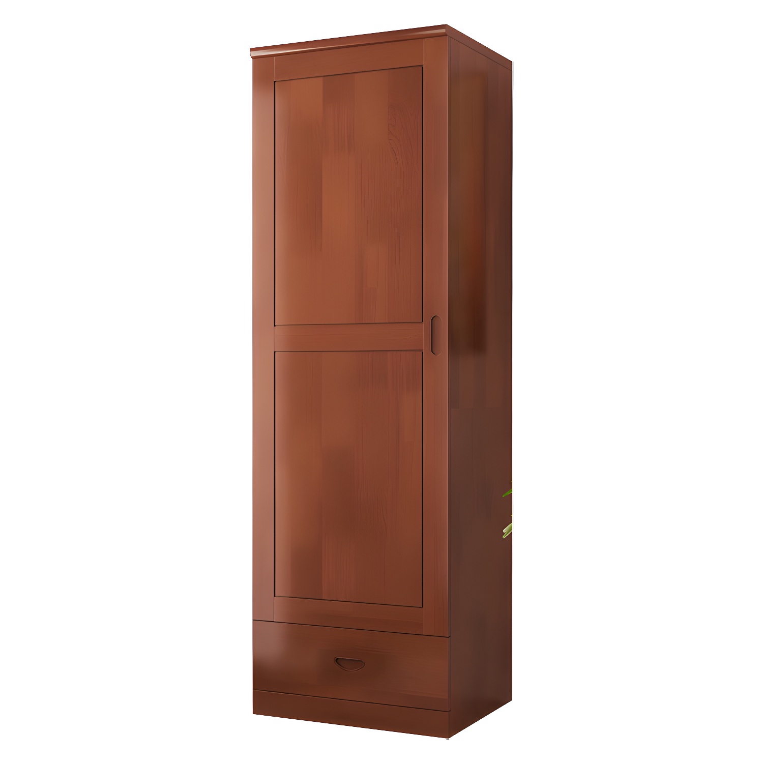 Traditional Wardrobe Cabinet Hinged Rubberwood Wardrobe Armoire - image 15