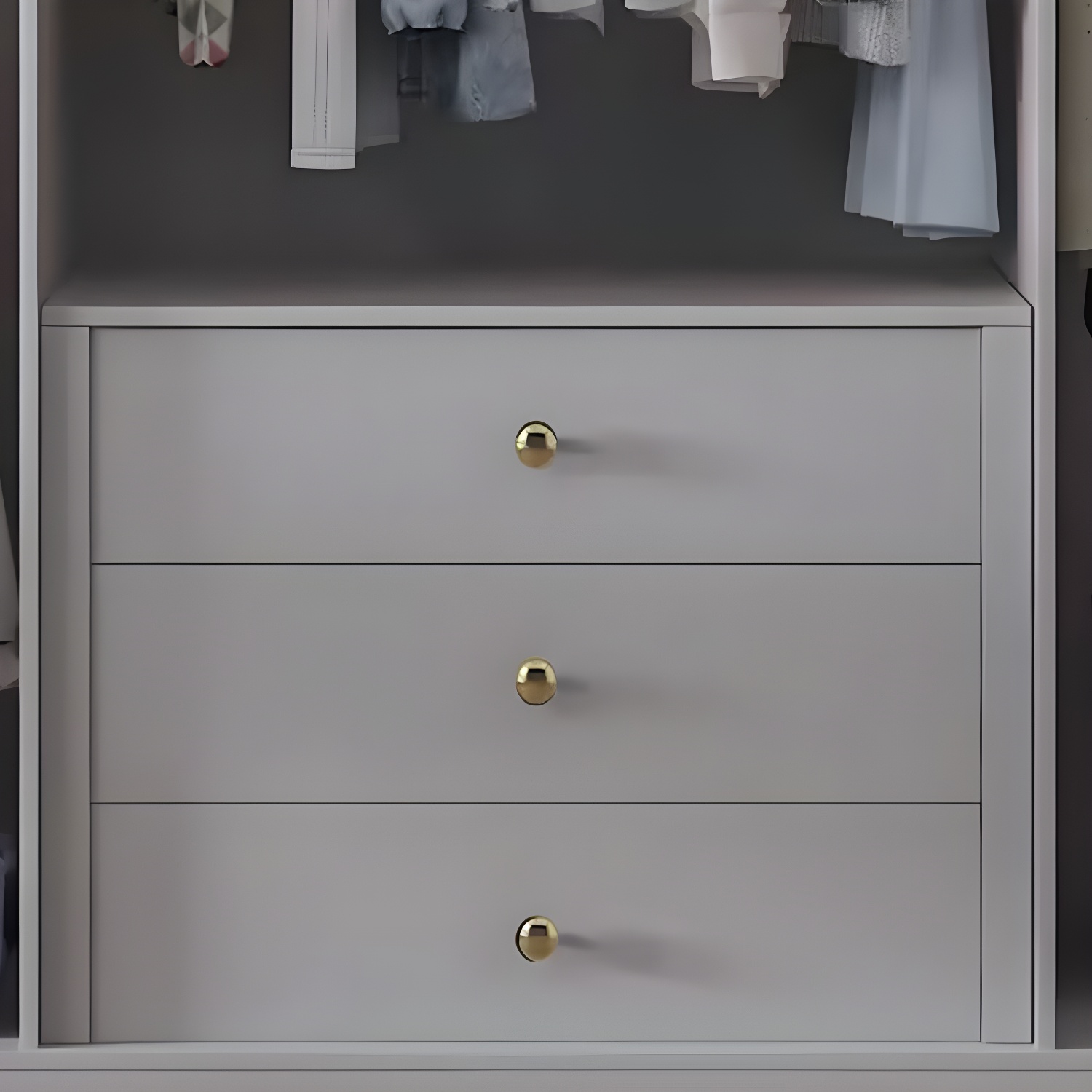 Contemporary Wooden Wardrobe Armoire with Shelves and Garment Rod - image 8