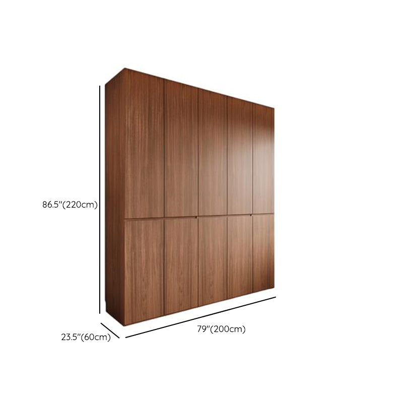 Cocoa Minimalist Natural Wood Wardrobe Closet with Soft Close Door, Interior Shelves, and Clothing Rod - image 16