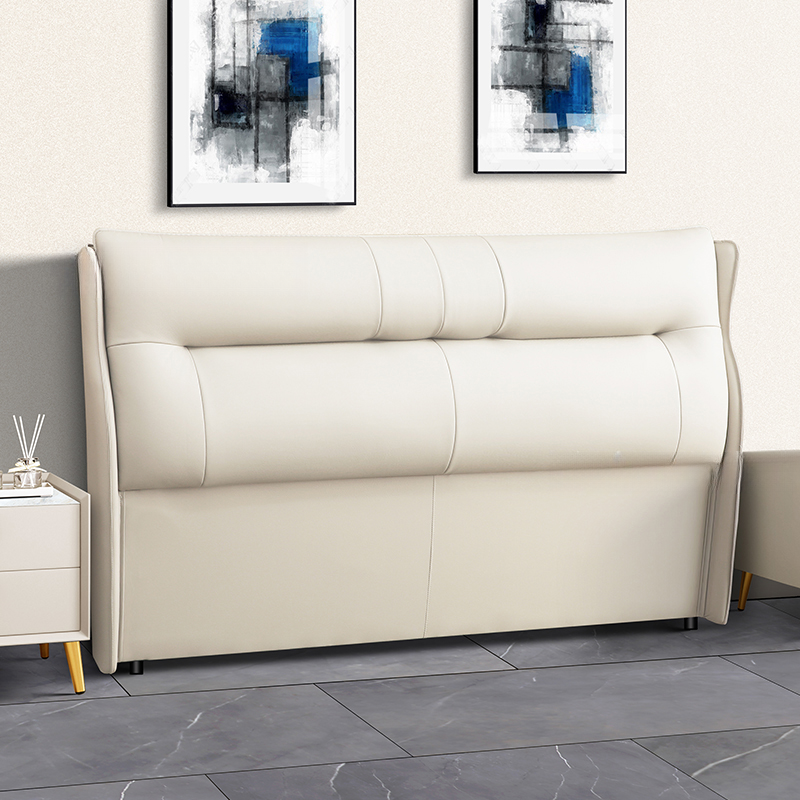 Modish No Distressing Timber Wingback Headboard with Rectangle Shape for King/Queen/Full Bed, Featuring Sponge Upholstery and Standard Height