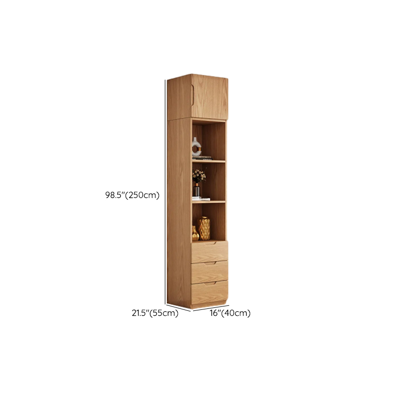 Unattached Natural Color Wardrobe/Non-Hanging Armoire with Gate - image 26