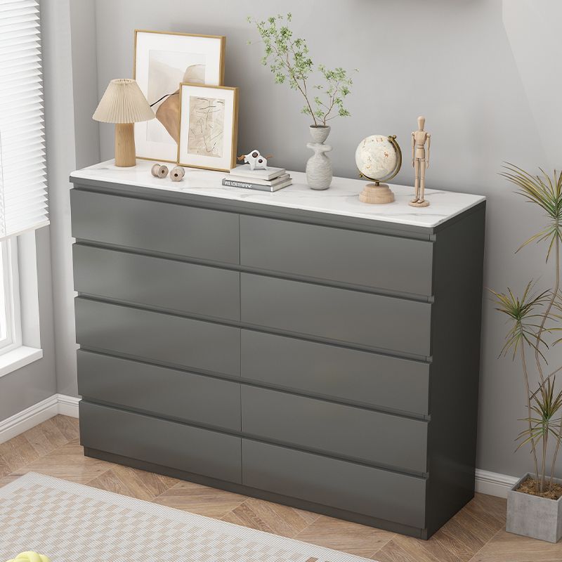 Vertical/Horizontal Gray Double Dresser/Bachelor Chest/Semainier with 5 Drawers/3 Drawers/8 Drawers in a Modern Style - image 4