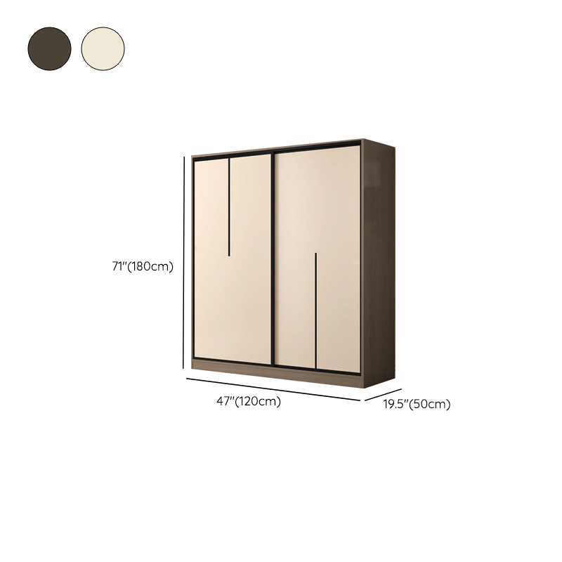 Minimalist Manufactured Wood Independent Wardrobe Closet with Soft Close Door, Interior Shelves, and Clothing Rod - image 9