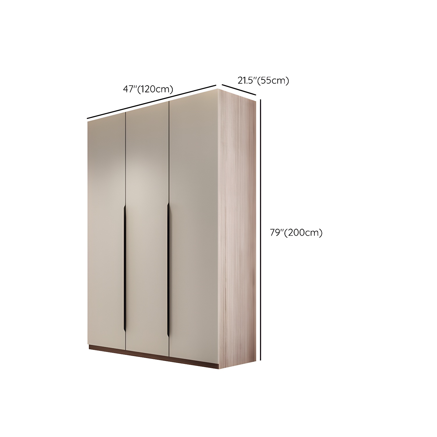 Hinged Wardrobe Cabinet Engineered Wood Wardrobe Armoire for Home - image 15