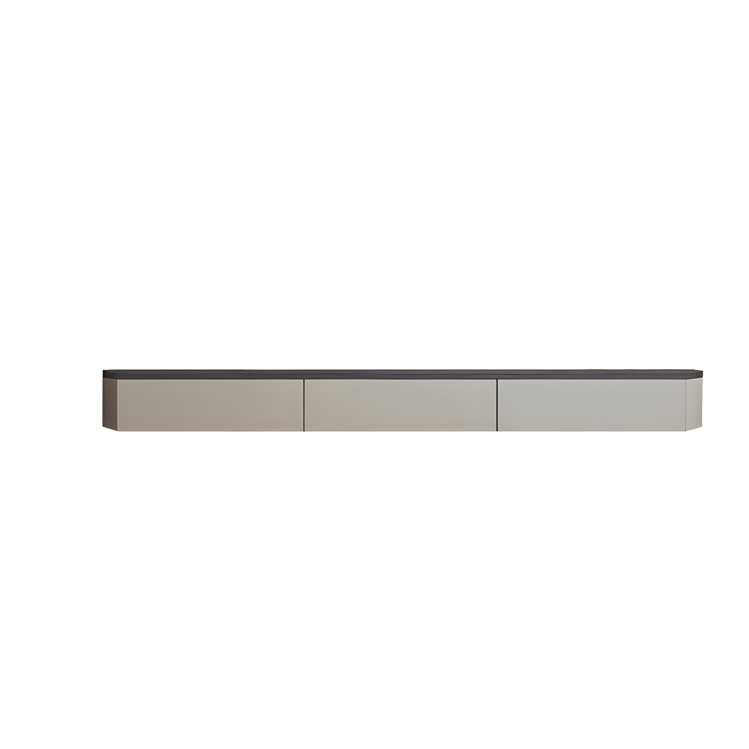 Contemporary Wall-Mounted TV Media Console with Cable Management