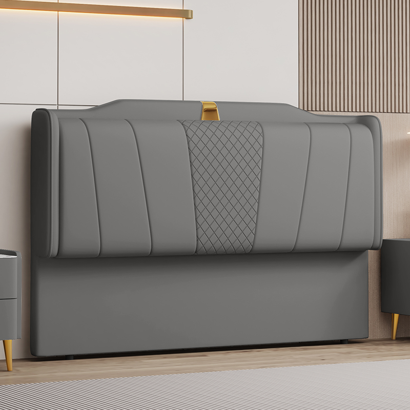 Modish Style Panel Headboard in Pine Wood with No Distressing, Rectangle Shape for Queen/Full/Twin XL Bed, Featuring Sponge Upholstery and Standard Height