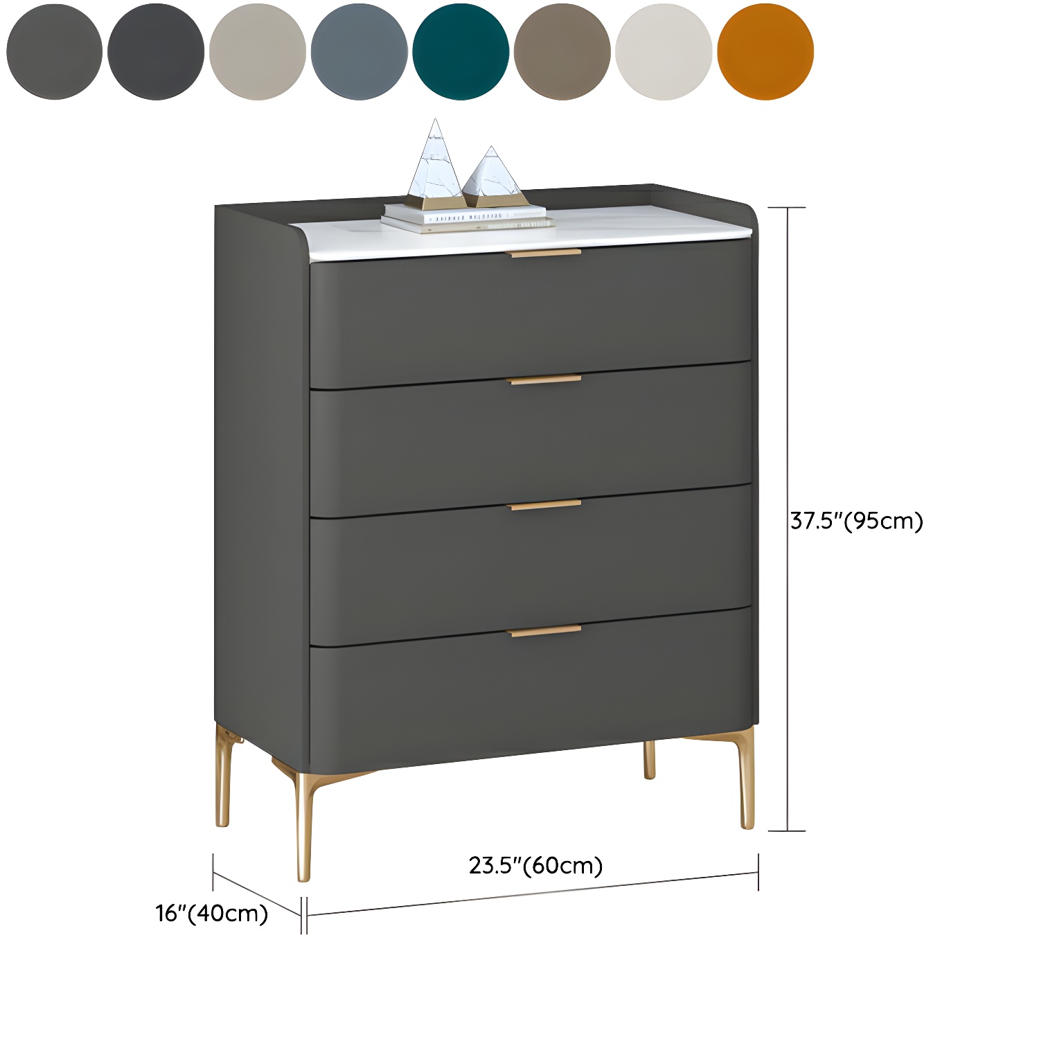 Modern Pine Wood Dresser with Drawers and Soft Close Glides in Narrow Design - image 24
