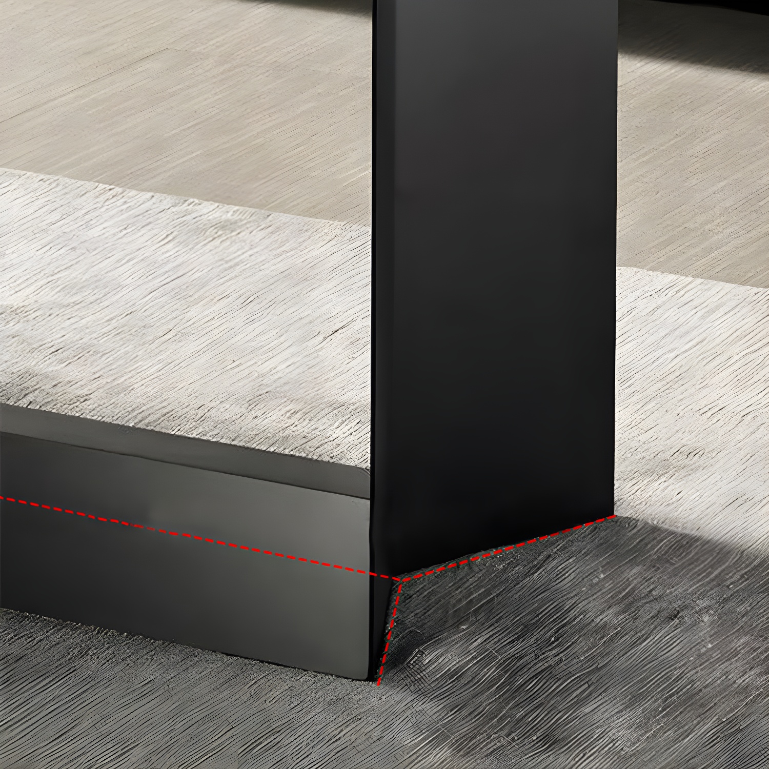 Rectangle Stone and Metal Dining table Modern Trestle Base Dining Table - image 7