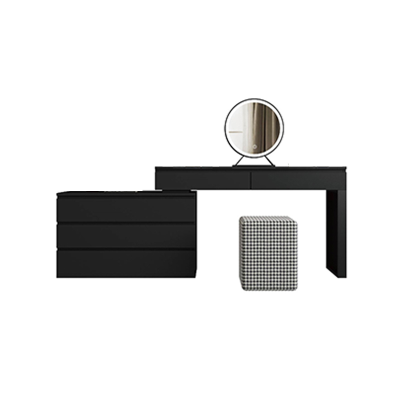 3-piece Vanity Table Set with LED Lighted Mirror Vanity Make Up Table/Stool Set