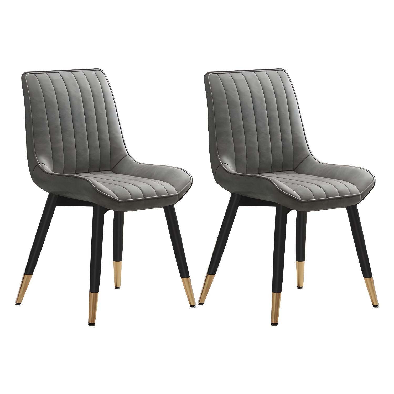 Glam Faux Leather Dining Chair Parsons Chair in Matte Finish for Home - image 4