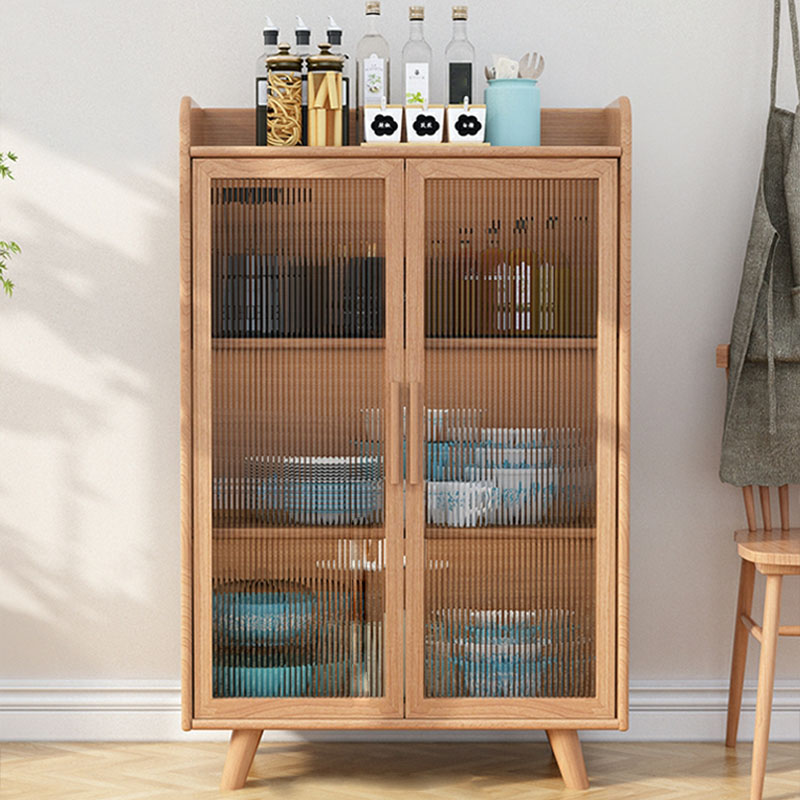 Scandinavian Style Narrow Wood Cabinet 40 cm Buffet & Sideboard Without Drawers Server - image 17
