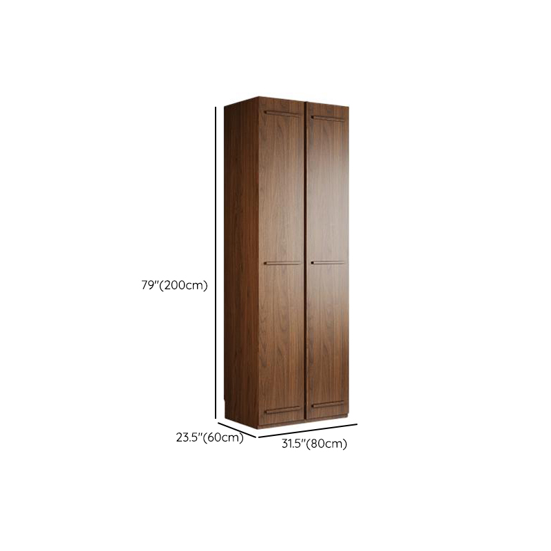 Modern Natural Wood Standalone Almirah with Soft Close Drawer and Door, Interior Shelves, and Hanging Rod - image 8
