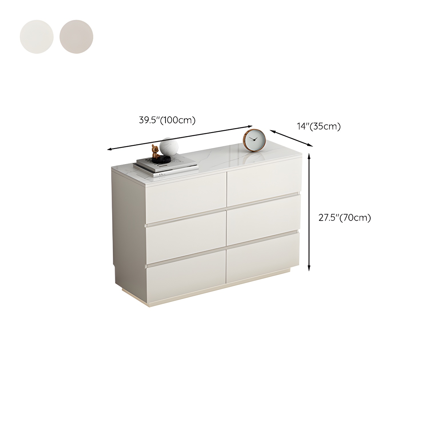 13.65-inch W Stone Storage Chest Dresser Modern Storage Chest - image 12