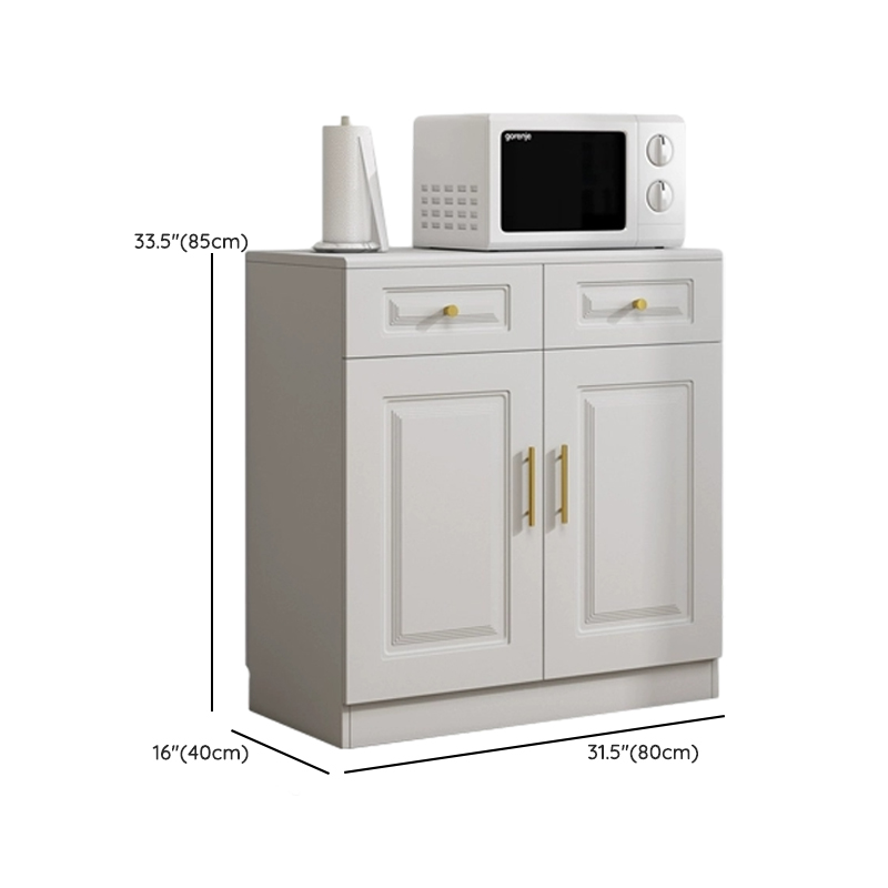 White Modern Wood Sideboard with Drawer and Cabinet with Adjustable Shelves - image 13