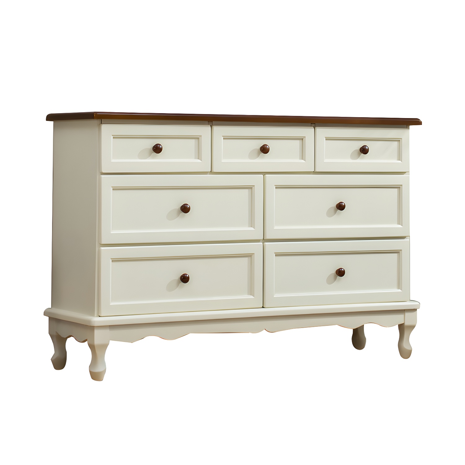 Traditional Solid Wood Dressers with Self Close Drawers in Compact Size - image 9
