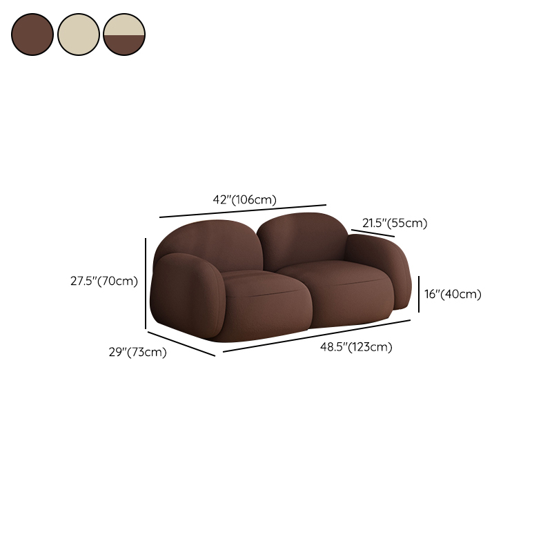 Grey/Green/Coffee Upholstered Cushioned Loveseat with Armrest Living Room - image 21