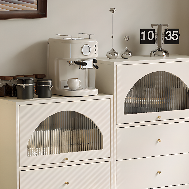 Chalk Casual Composite Wood Combo Dresser with Shelves, 6/3/5 Drawers, Hutch, Vertical - image 4