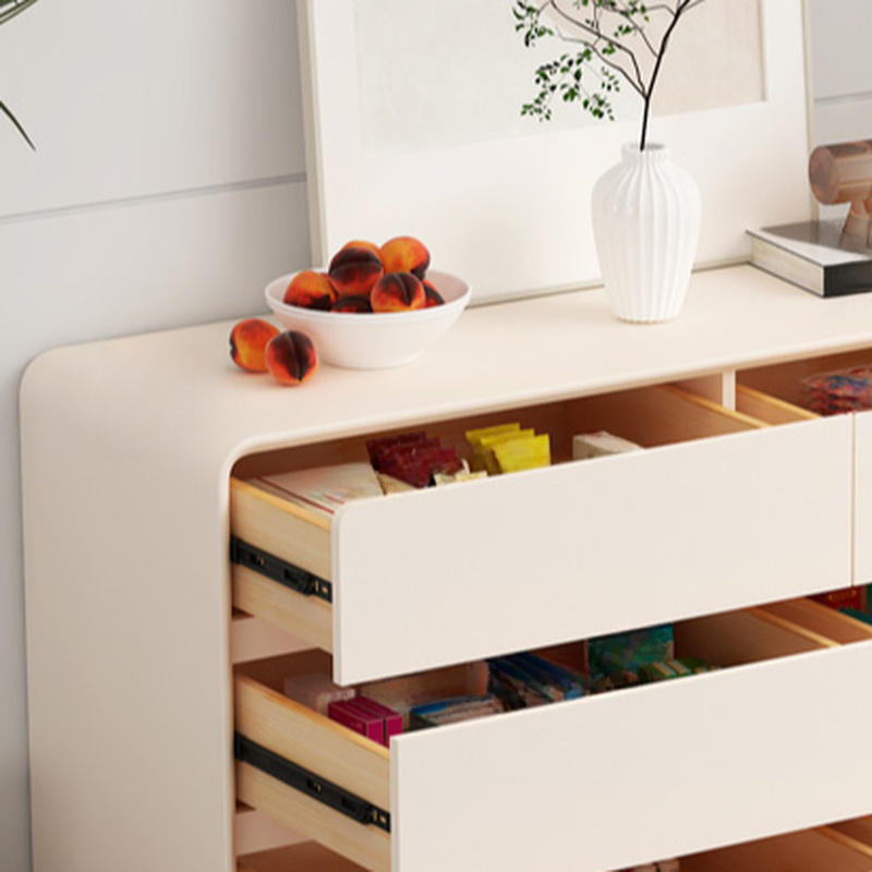 Chalk Minimalist Hardwood Console Dresser with 6 Drawers, Horizontal Orientation - image 7