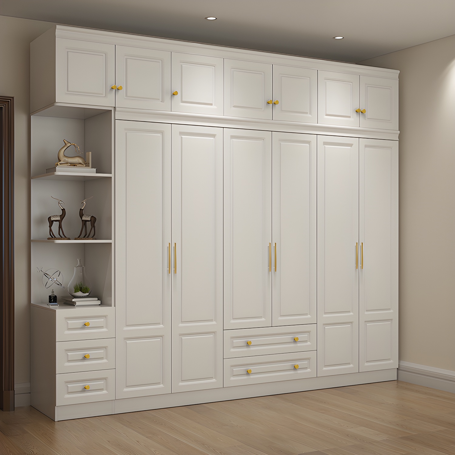 Contemporary Wooden Wardrobe Soft Close Drawer Wardrobe Closet for Bedroom - image 13