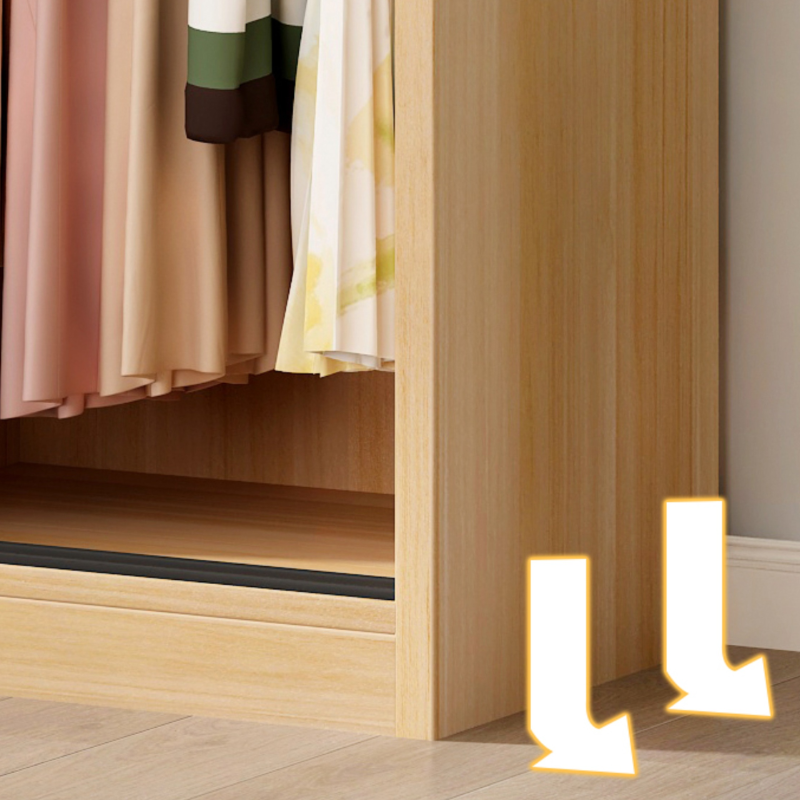 Chalk Minimalist Laminate Cabinet Armoire with 3-Drawer/4-Drawer, Interior Shelves, and Clothing Rod - image 6