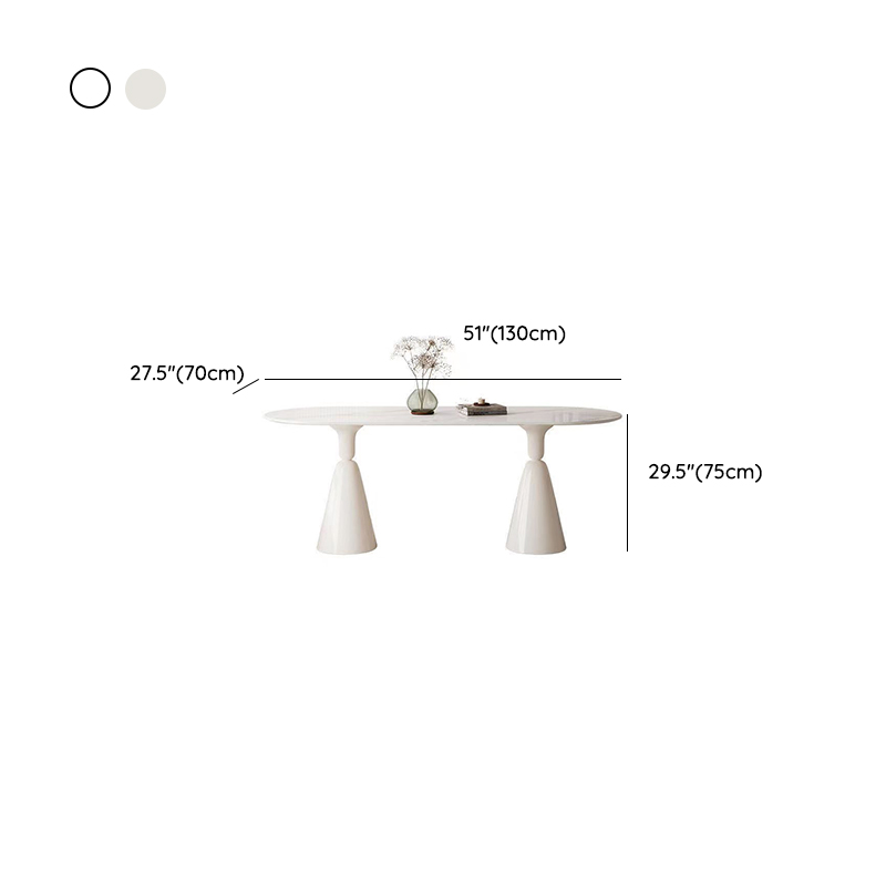 Simplistic Dining Table with Chalk Stone Top, Fixed Table, Seats 4 to 8, Scratch-immune - image 14