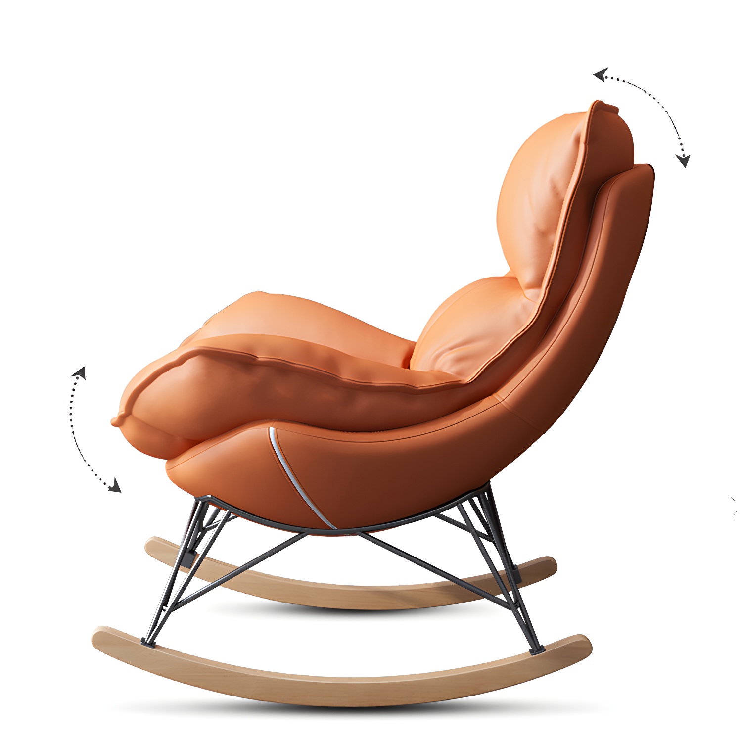 Contemporary Style Nursery Sofa Rocking Chair Indoor Rocking Chair with Ottoman - image 13