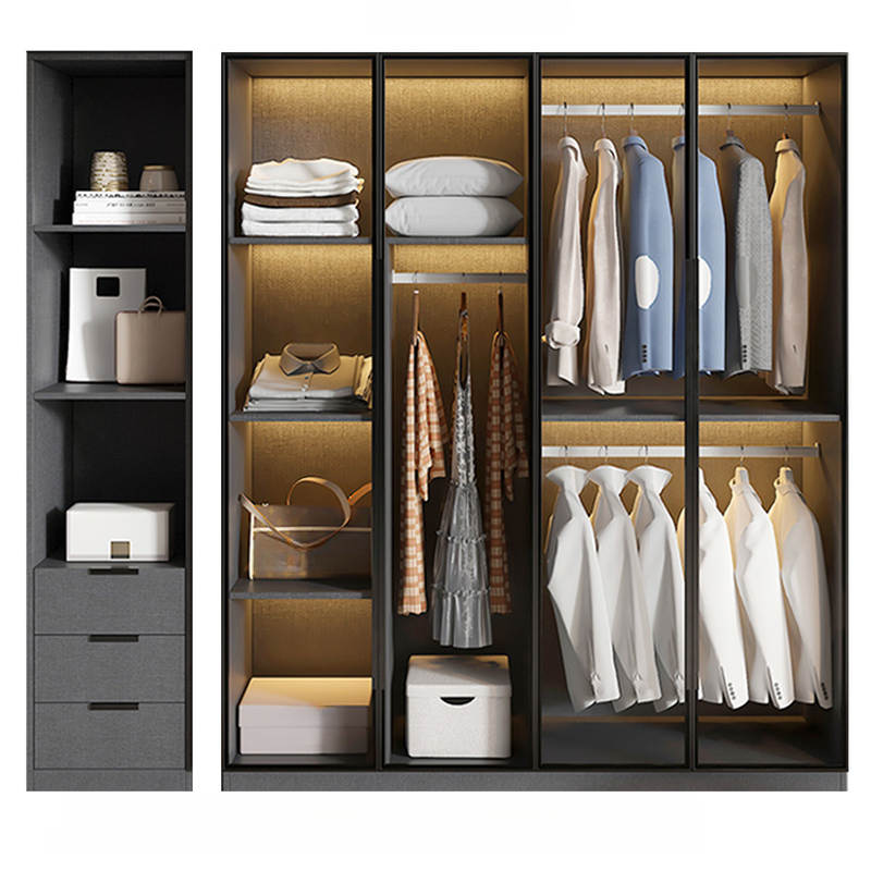 Ink Casual Lumber Wardrobe with Soft Close Door, Interior Shelves, and Hanging Rod - image 5