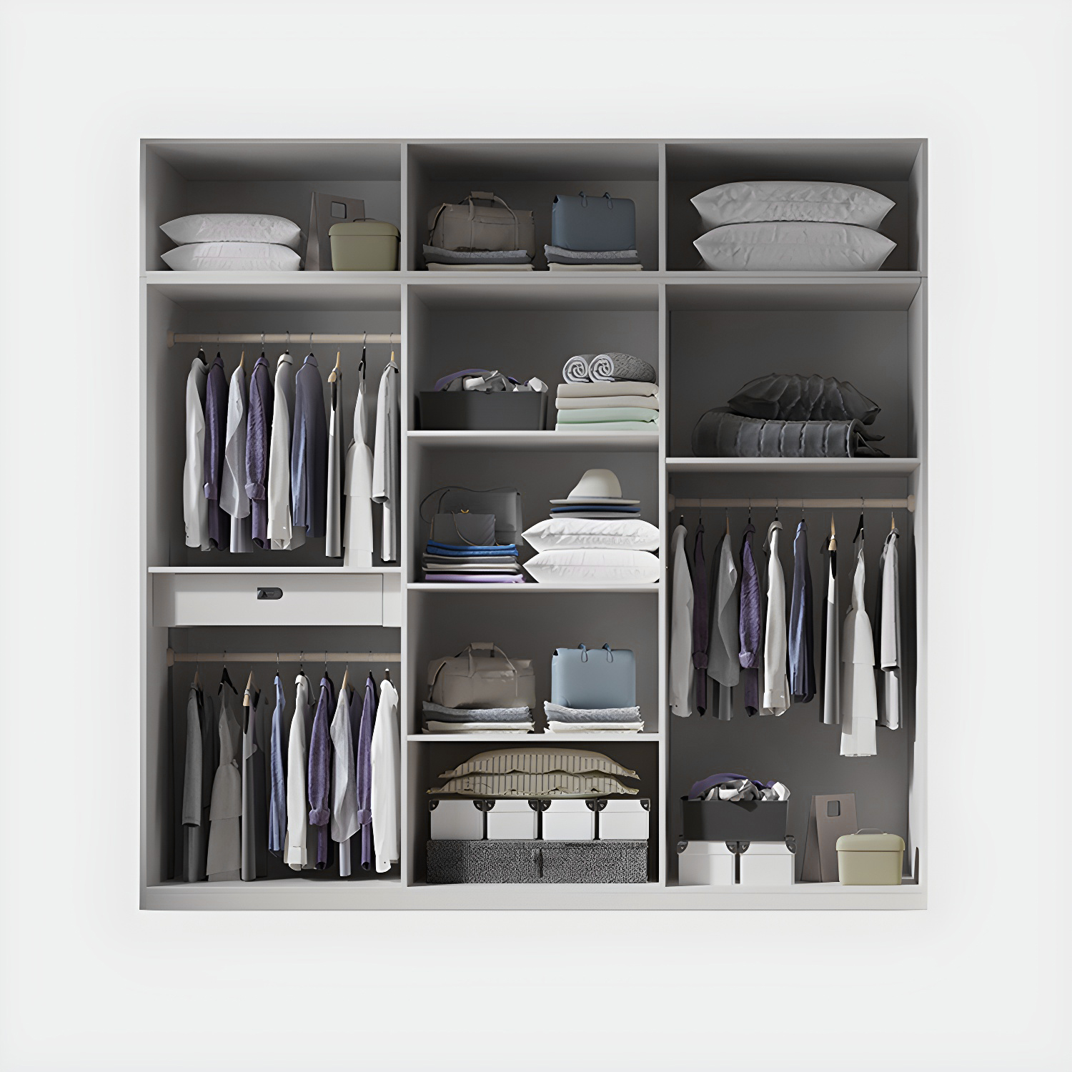 Bedroom Soft Close Doors Armoire Modern Style Wooden Wardrobe Cabinet - image 9