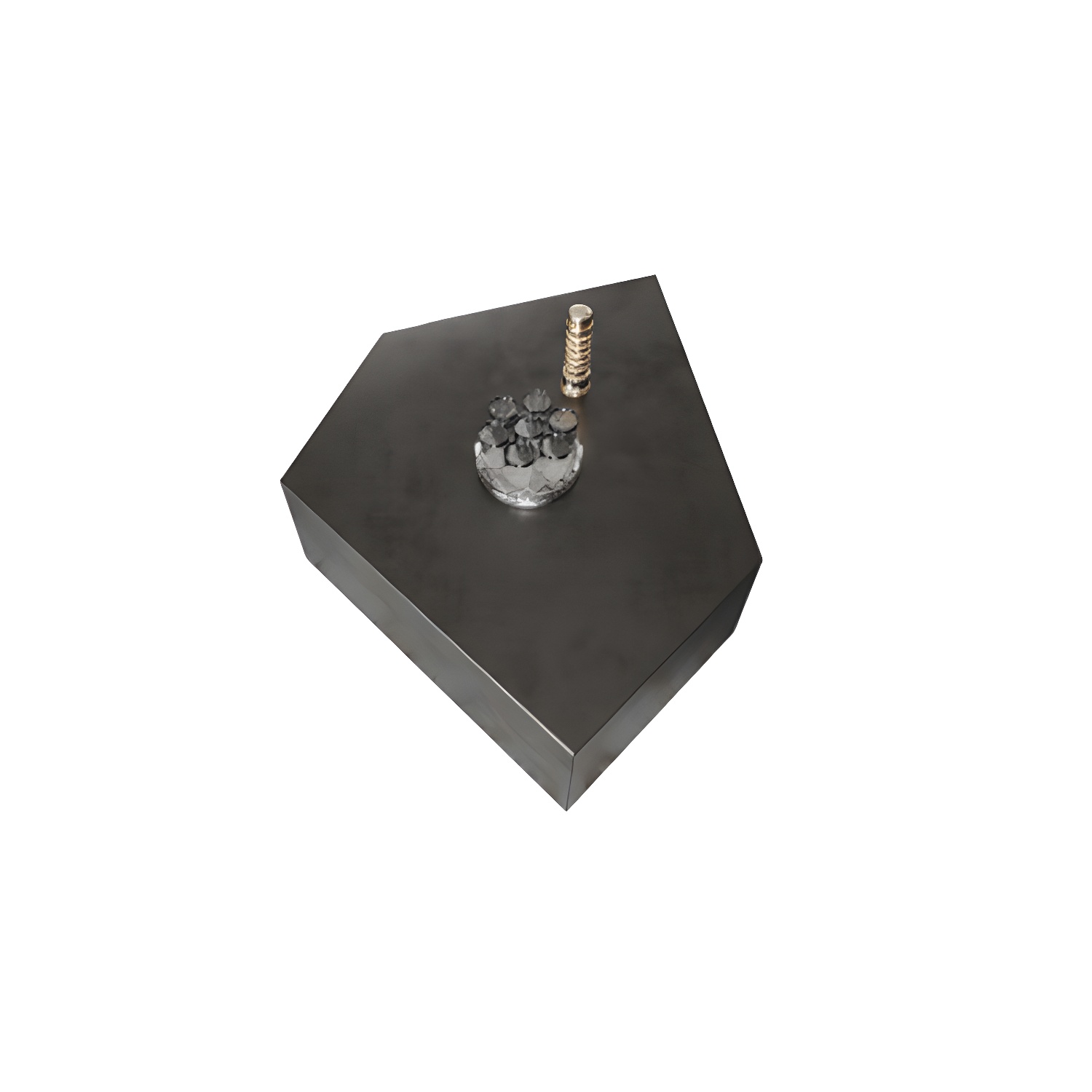 Abstract Shape Base Design Stainless Steel Hussey/bronze Free Shape Coffee Table - image 9