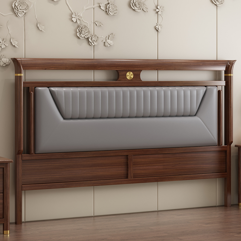 Trendy Panel Headboard in Natural Wood with No Distressing, Rectangle Shape for King/Queen/Full Bed, Featuring Sponge Upholstery and Standard Height - image 2