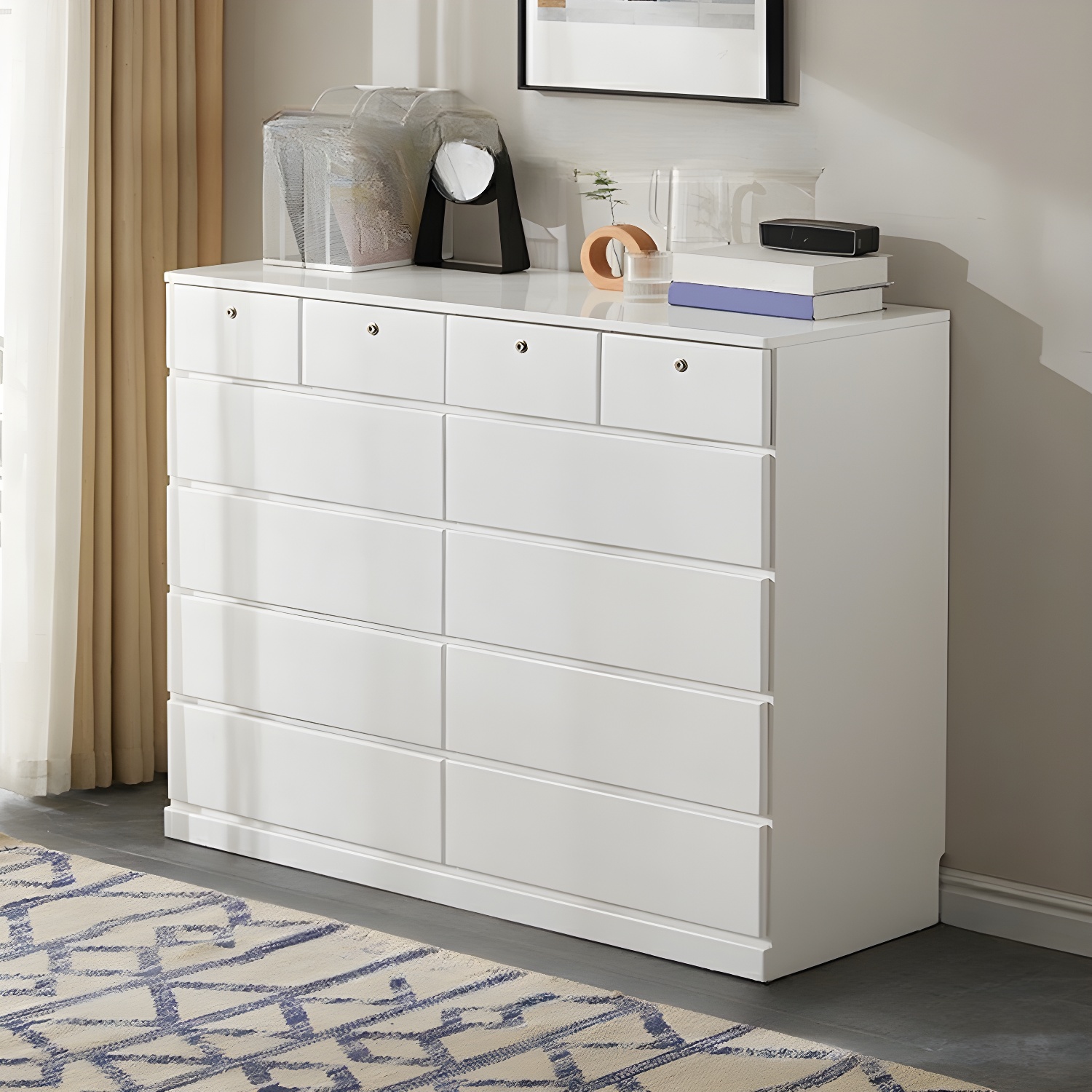Elegant Medium Wood Scandinavian Dresser with Self-Close Drawers - image 7