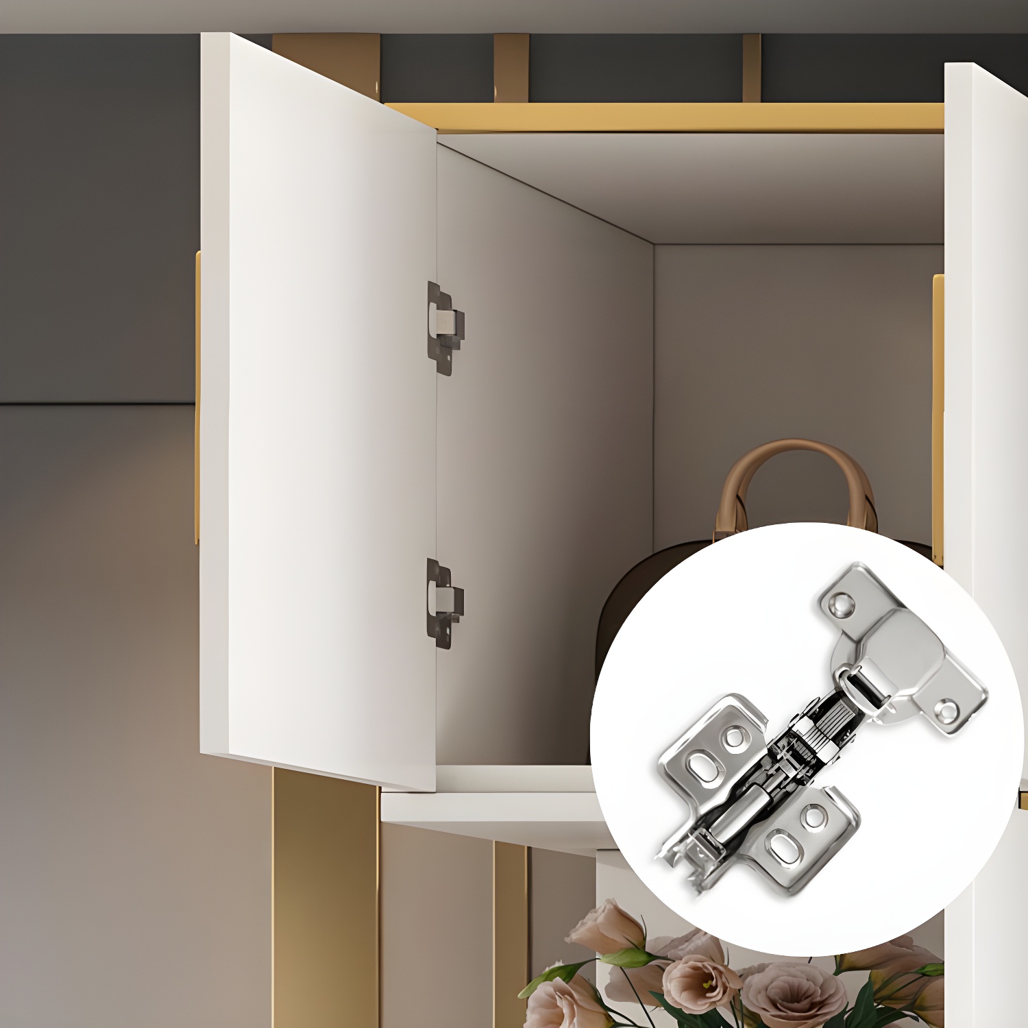 Contemporary Style Wardrobe Wooden Wardrobe Closet with Drawer - image 15
