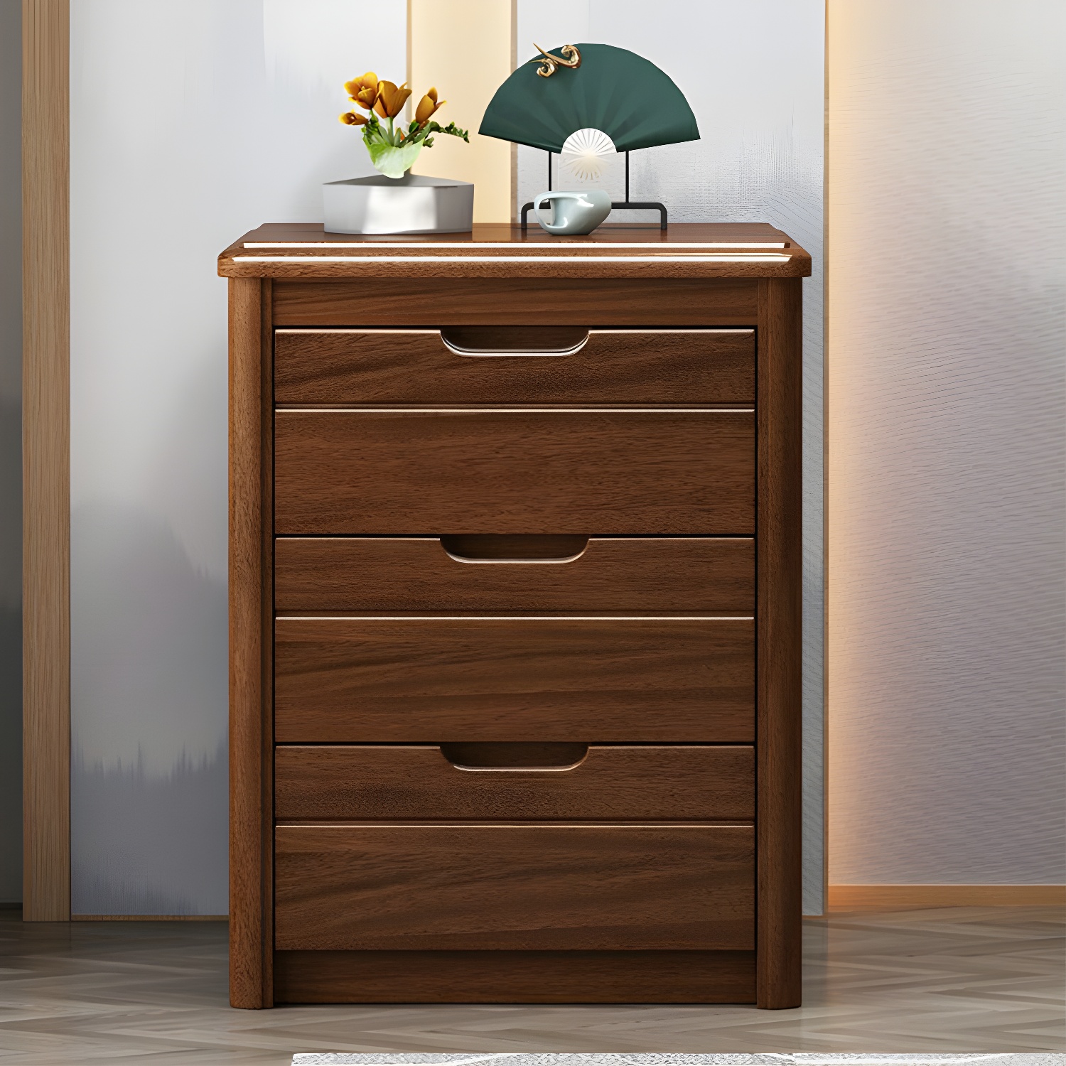 Traditional Wood Dresser with Drawers - Narrow Vertical Design - 40cm Width - Self Close Glides - image 6