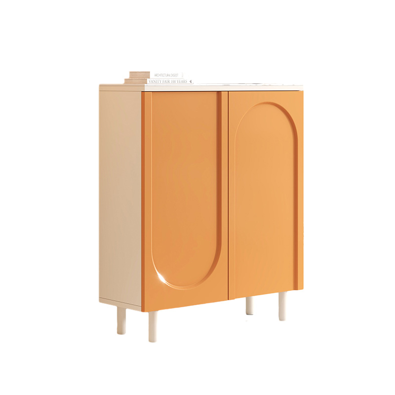 Scandinavian Wood Sideboard Credenza with Cabinet and Adjustable Shelves - image 3