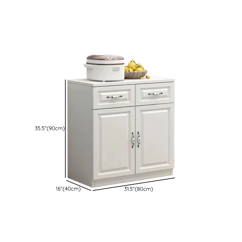 Chalk Sideboard with 4 Drawers, Standard Size, 1 Shelf, Manufactured Wood Countertop, 4 Doors, and Self-supporting Design - image 8
