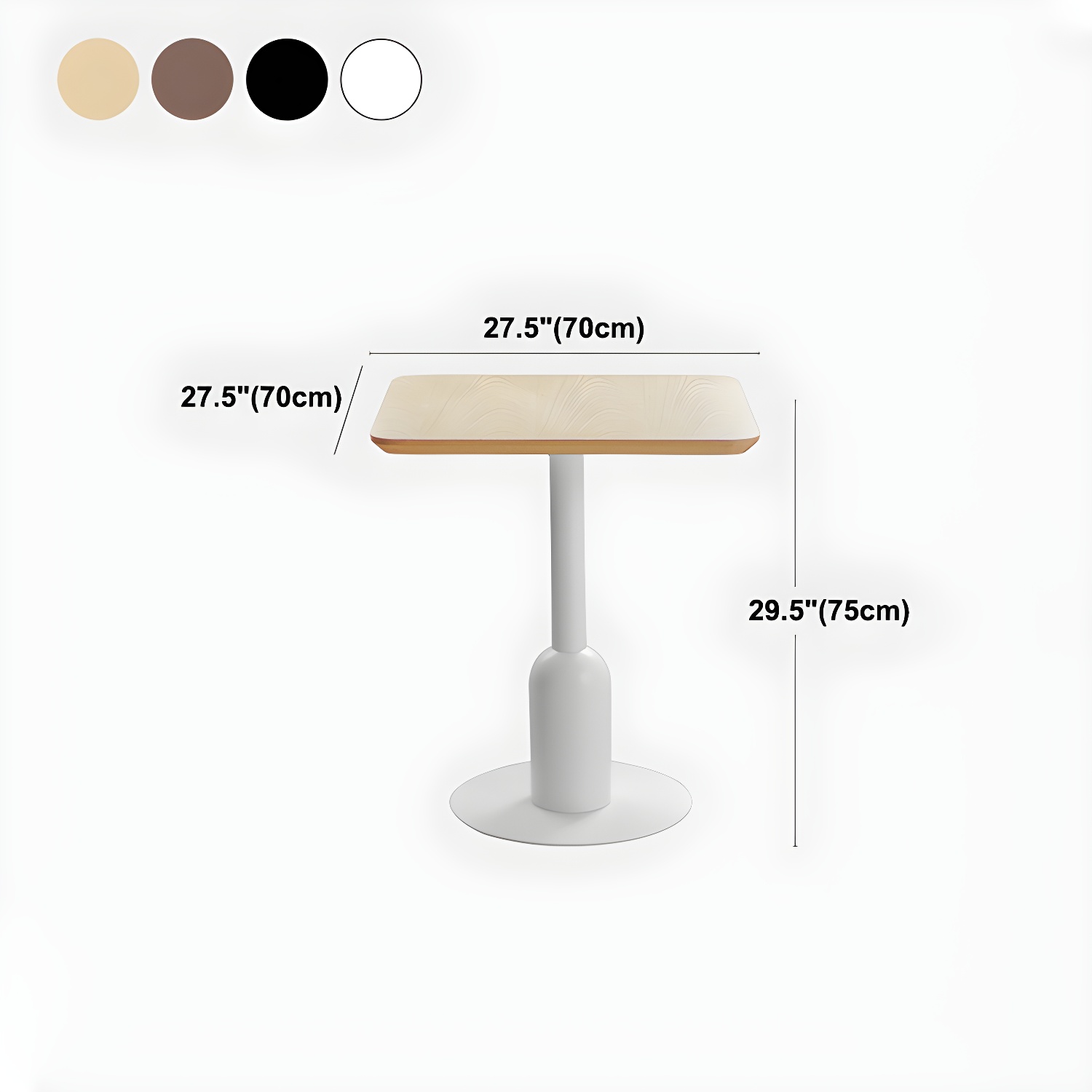 Industrial Style Dining Site Table MDF Dining Room Furniture with Pedestal Base - image 18