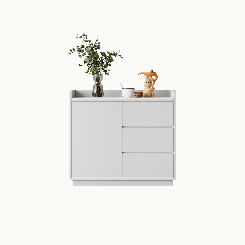 Simple Sideboard with 3 Drawers, Hutch Cabinets, Standard/Narrow/Wide Sizes, 1 Shelf, Sintered Stone Countertop, and 2/3/Single Doors - image 3