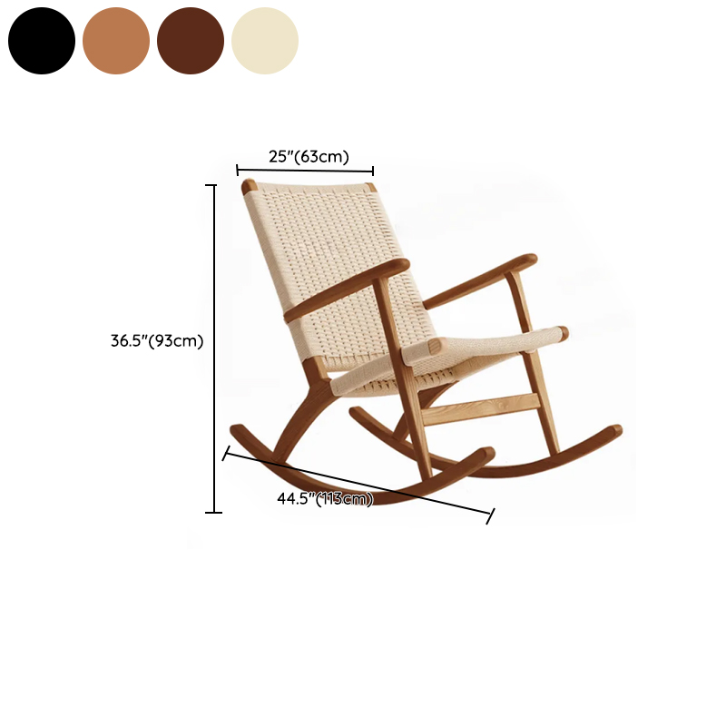 Wood Front Porch Rocking Chairs with Rear Back, Stationary - image 20