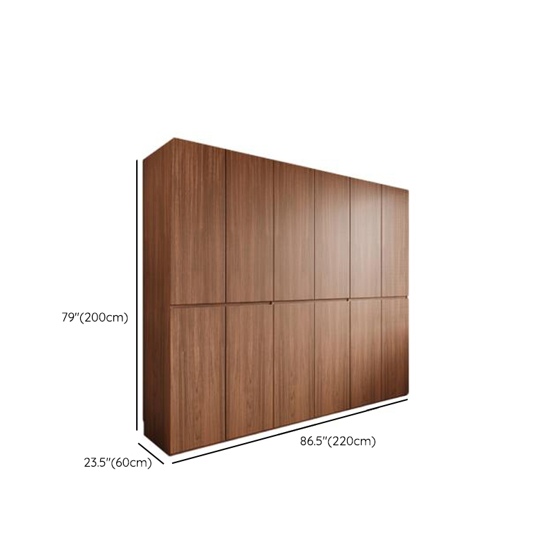 Cocoa Minimalist Natural Wood Wardrobe Closet with Soft Close Door, Interior Shelves, and Clothing Rod - image 12